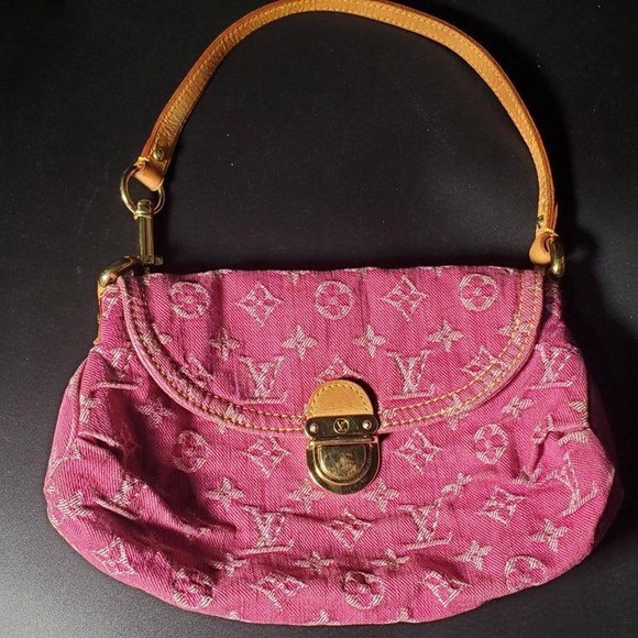 Vintage Louis Vuitton pink denim hobo bag - Picture 3 of 6